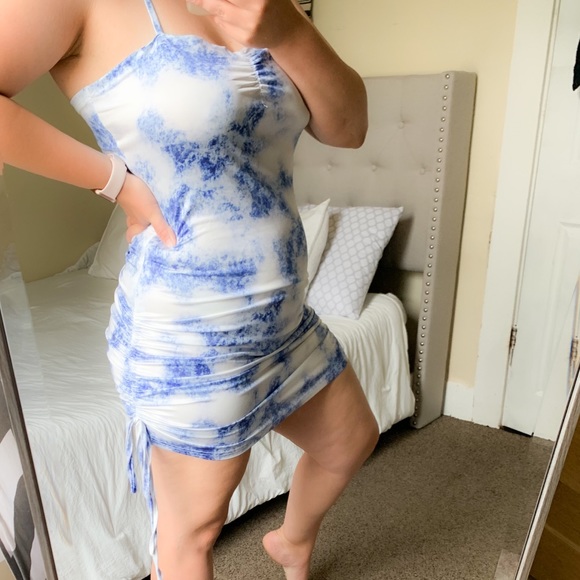 SHEIN Dresses & Skirts - Tie dye rushes bodycon dress